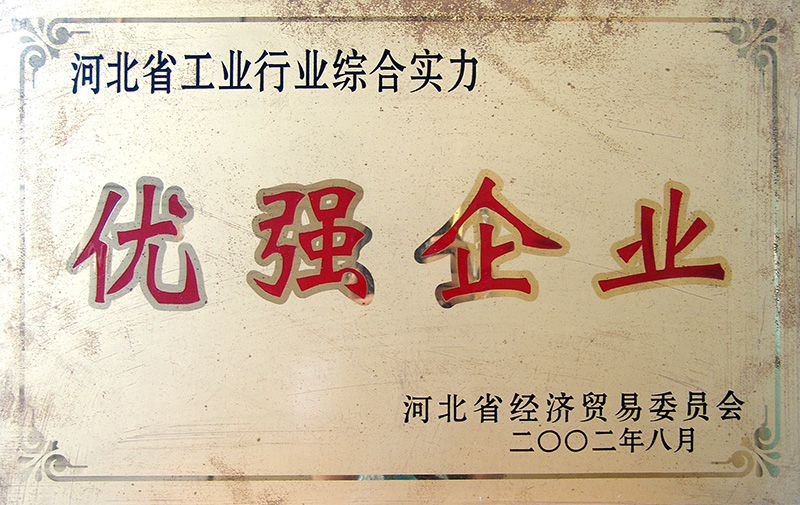 河北省工業(yè)行業(yè)綜合實力優(yōu)強企業(yè)