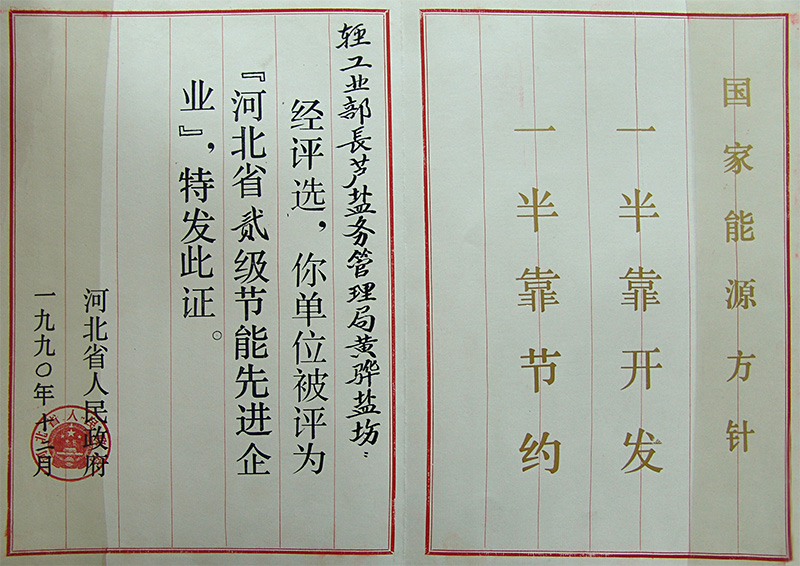 河北省二級節(jié)能先進企業(yè)